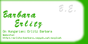 barbara erlitz business card